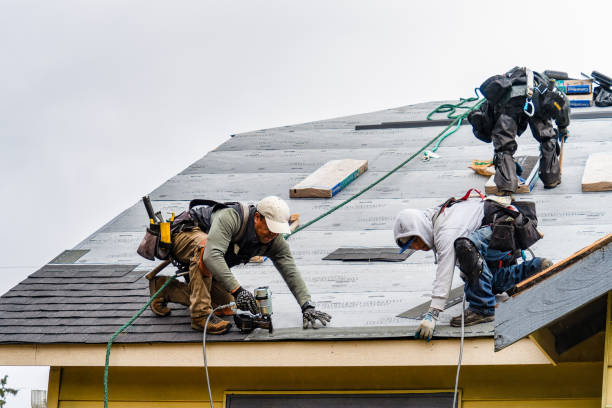 Professional Gutter Installation technician working in Racine, MN